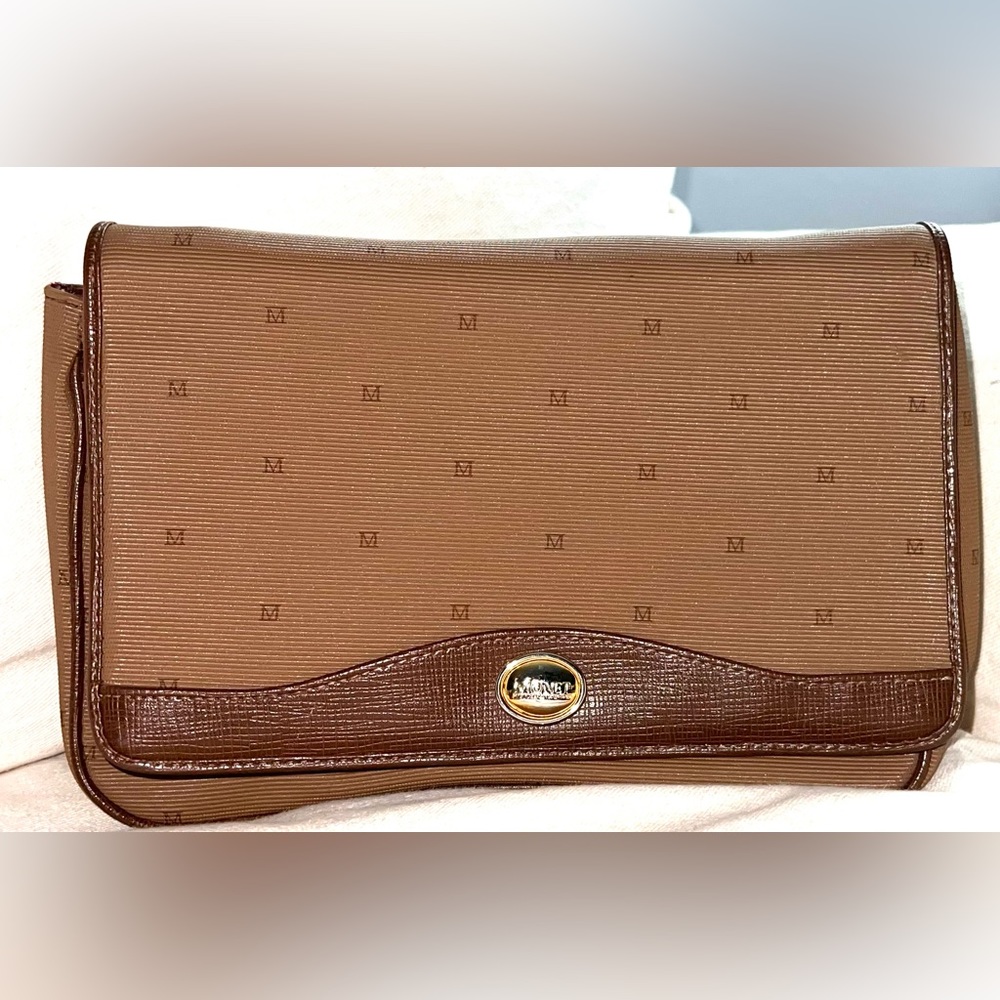 Vintage Monet Clutch Purse Brown Shoulder Bags Gifts for women
